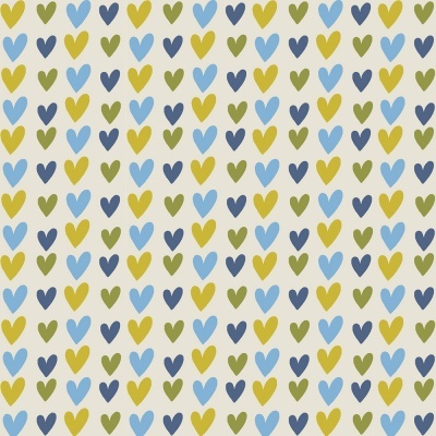 HEARTS :: BLUE | OVER THE RAINBOW | FABRICART