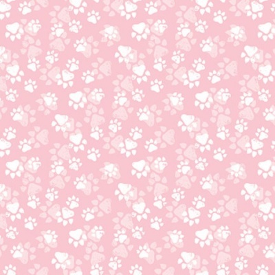 Fancy Cats | Paw Print - Pink  | Studio E Fabrics