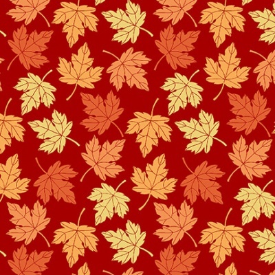 Pumpkin Spice | Tossed Leaves - Red | Studio E Fabrics