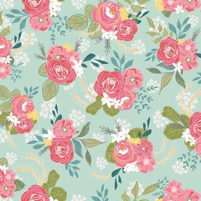 Grandale Big Floral - Mint | Riley Blake Designs