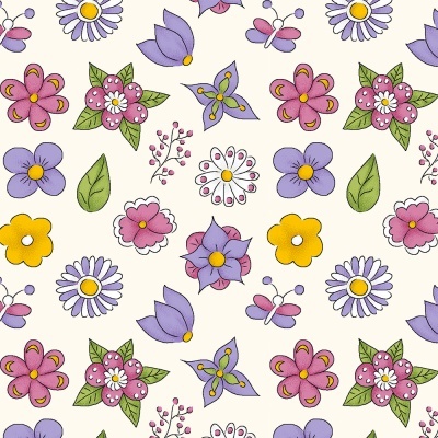 MINI FLOWER :: CREME | FOFURICES | FABRICART