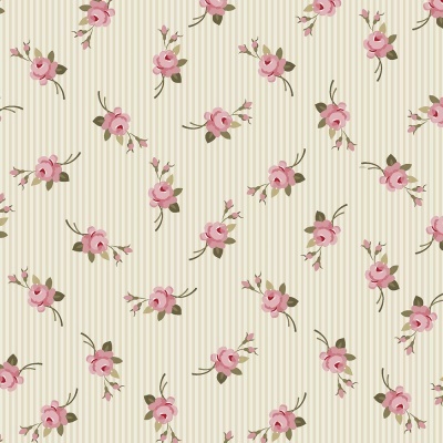 Exuberance | Botão Listrado :: Creme | Fabricart