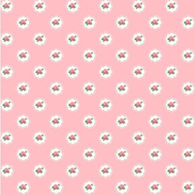 Roses | Shabby Flowers Frame | Pink | Poppy Fabrics