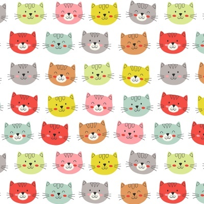 Smiley Cats Faces :: Cat Lovers | Fabricart