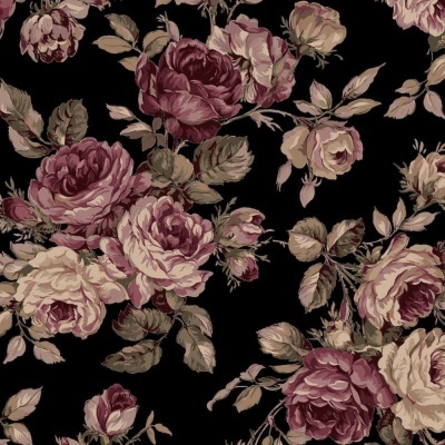 Ruru Bouquet | 2460-11E - Black | Quilt Gate