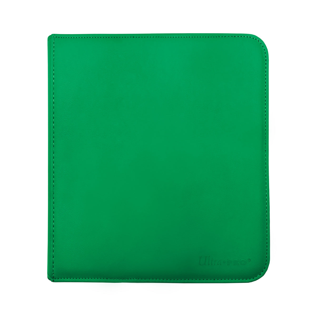 Estojo quadrado verde com costura e logo Ultraproof