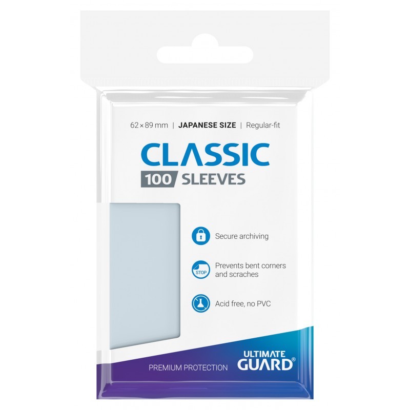 Embalagem de protetores transparentes para cartas ULTIMATE GUARD Classic 100