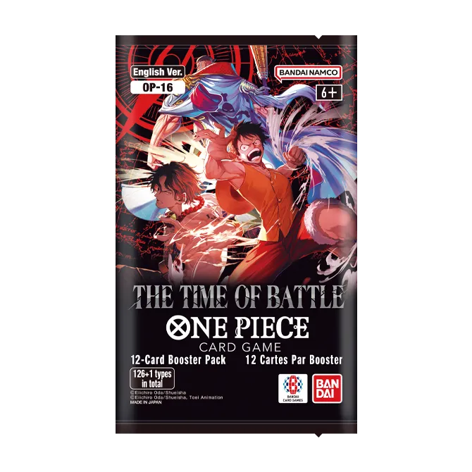 Pacote de cartas One Piece The Time of Battle com ilustração colorida de personagens de anime