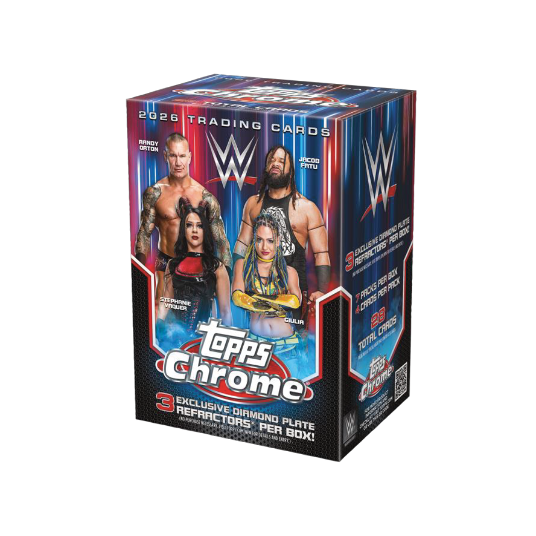 Caixa de cartas colecionáveis WWE Topps Chrome 2026