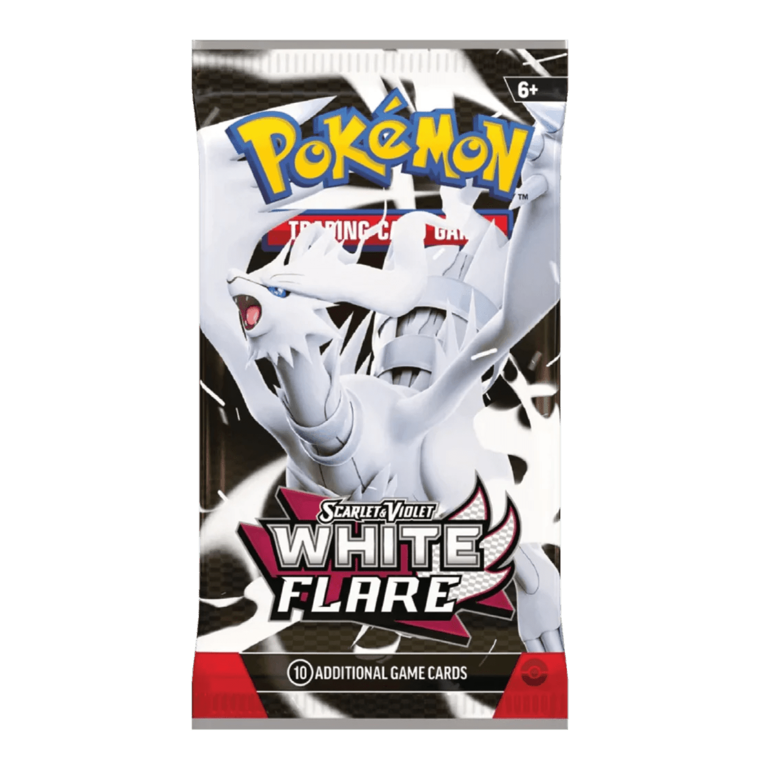 Pack de cartas Pokémon White Flare com ilustração de Pokémon branco