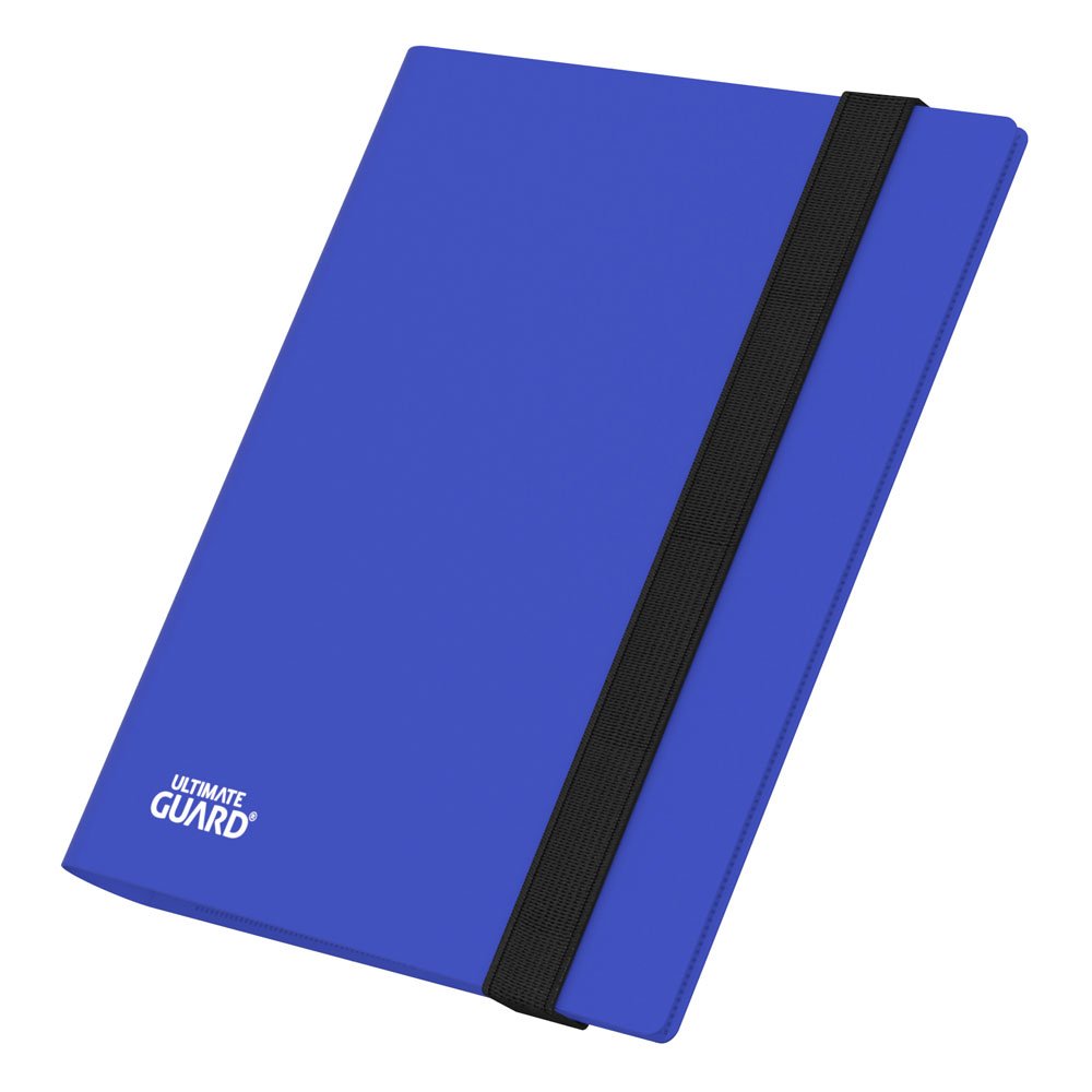 Álbum protector de cartas azul com elástico preto e texto branco Ultimate Guard