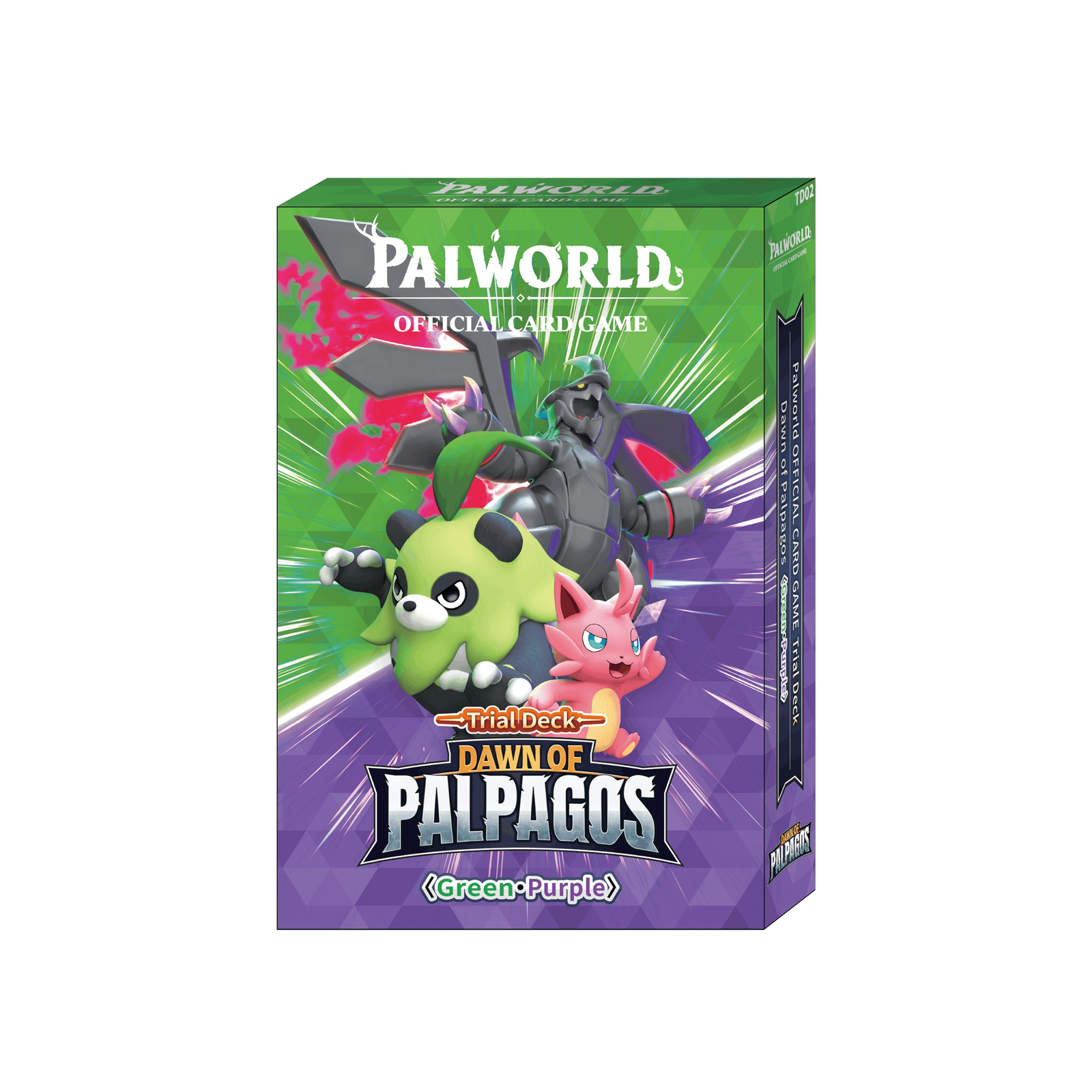 Caixa do jogo de cartas Palworld Trial Deck Dawn of Palpago