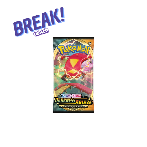 Pacote Pokémon Darkness Ablaze com logo BREAK! e twitch