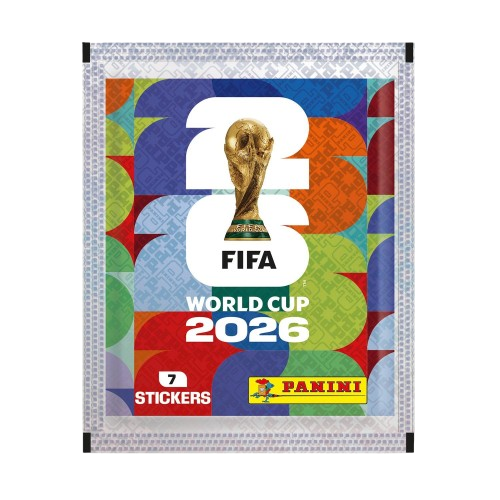 Pacote de autocolantes Panini FIFA World Cup 2026 com 7 autocolantes