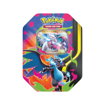 Lata Pokémon Trading Card Game com Mega Charizard X