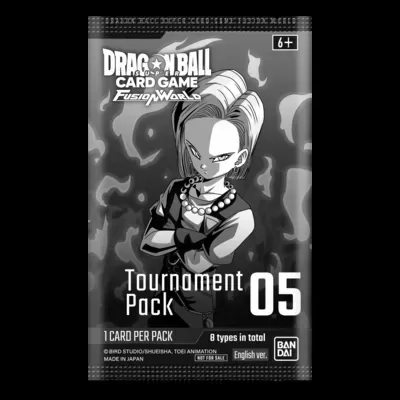 Pacote Dragon Ball Card Game Fusion World com personagem e texto Tournament Pack 05