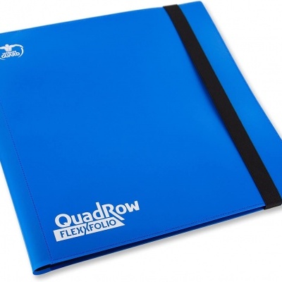 Pasta azul QuadRow FlexyFolio com aba elástica preta