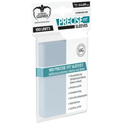 Pacote de sleeves azul claro para cartas, Ultimate Guard, 100 unidades, 64x89 mm