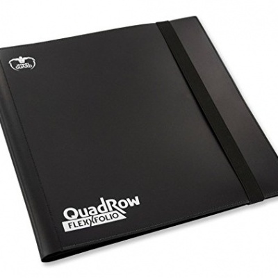 Pasta preta QuadRow FLEXFOLIO com fecho elástico