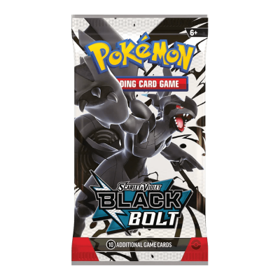 Pacote de cartas Pokémon Black Bolt com design da personagem Darkrai