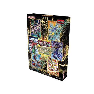 Caixa do jogo Yu-Gi-Oh! Trading Card Game MAGNIFICENT MONSTERS com imagens de monstros e textos visíveis.