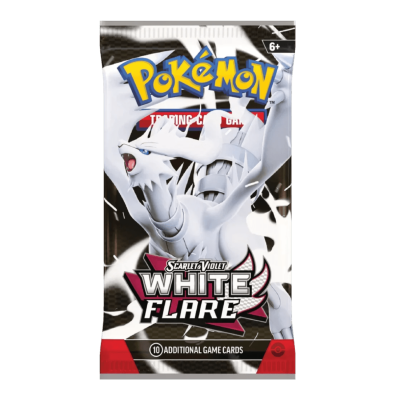 Pack de cartas Pokémon White Flare com ilustração de Pokémon branco