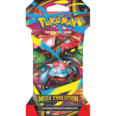 Pacote de booster Pokémon Mega Evolution com ilustração de Venusaur