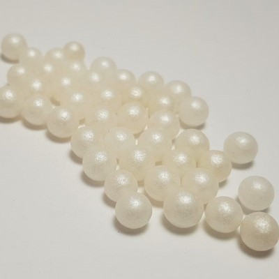 Conta de pérola sintética branca de vários tamanhos