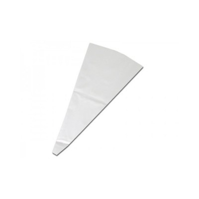 Saco de confeitaria branco cónico sobre fundo branco