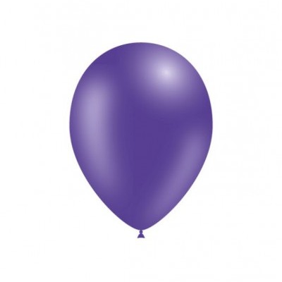 Balão roxo de látex com nó