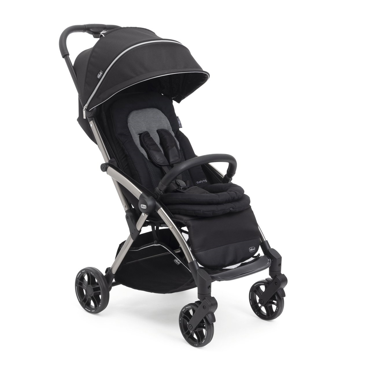Carrinho bebé Chicco Goody Primo baby stroller Carrinho de bebé preto com capota e rodas giratórias