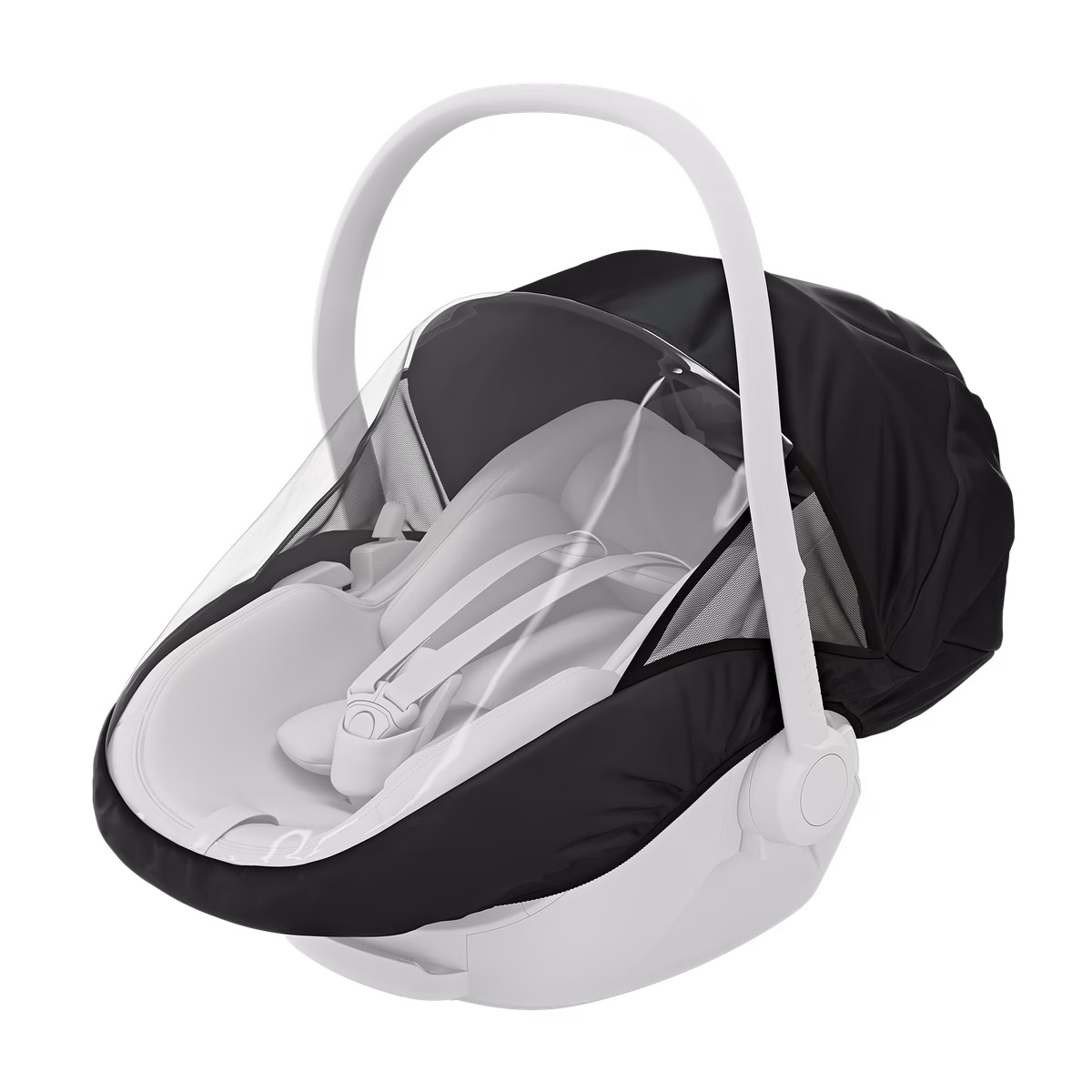 Acessórios cadeiras auto Thule Car Seat Acessories Cadeira de bebé para automóvel com capota preta e proteção plástica frontal