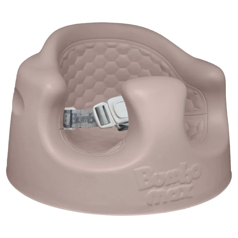 Assento de chão Bumbo Floor Seat Max Assento de bebé castanho claro com cinto e relevo hexagonal interior