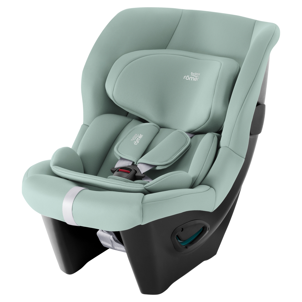 Cadeira auto Britax Römer Safe-Way M Car Seat (RF:61/125 cm) Cadeira automóvel infantil azul esverdeada com estrutura preta e cintos ajustáveis