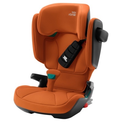 Cadeira auto infantil laranja almofadada Britax Römer com cinto preto