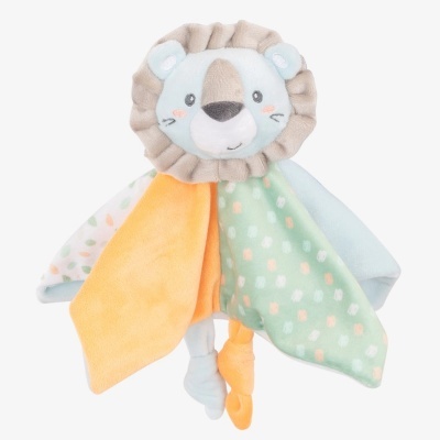 Pelúcia de leão colorida para bebé com vários tecidos e cabeça bordada