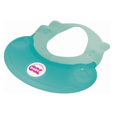 Protector de banho infantil azul em plástico com etiqueta BABY