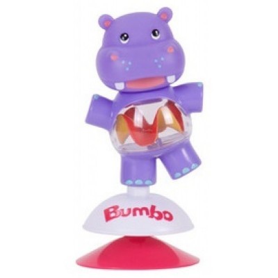 Brinquedo de hipopótamo roxo com base 'Bumbo'