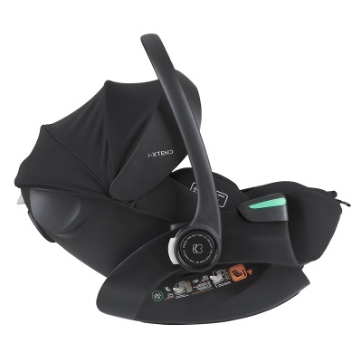 Cadeira auto para bebé preta com alça e toldo