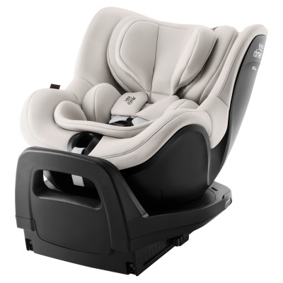 Cadeira auto de bebé cinzento claro com base preta