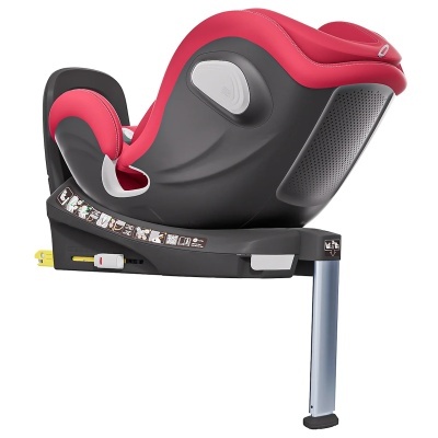 Cadeira auto para criança preta e vermelha com suporte ajustável