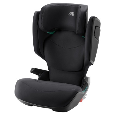 Cadeira auto infantil preta Britax Römer com encosto e apoio lateral acolchoados
