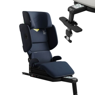 Cadeira automóvel infantil azul escuro com apoios laterais