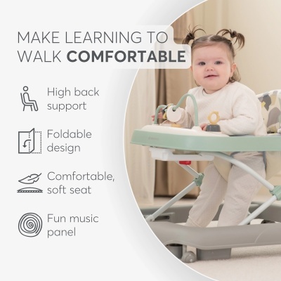 Andador para bebé com painel musical e assento confortável