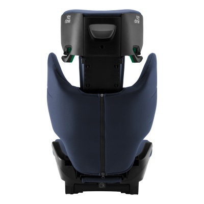 cadeira auto infantil azul e preta com apoios de cabeça ajustáveis