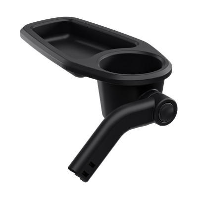 Porta copos e suporte para carro em plástico preto com suporte redondo para copo