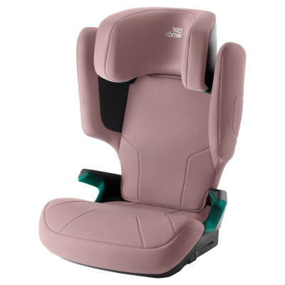 Cadeira auto infantil rosa Britax Römer com encosto alto e apoios laterais acolchoados