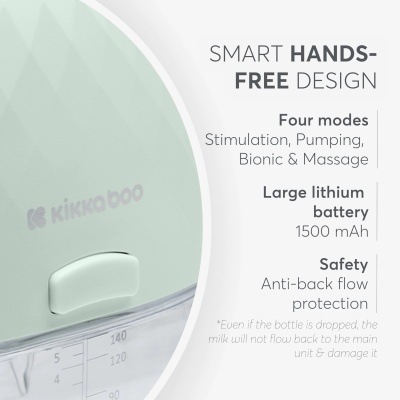 Produto Kikkaboo com design hands-free e quatro modos
