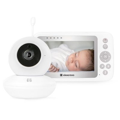 Monitor de bebé com ecrã e câmara Kikkaboo branco