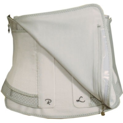 cinta modeladora branca com fecho e letras R L